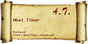 Abel Tibor névjegykártya
