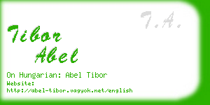 tibor abel business card